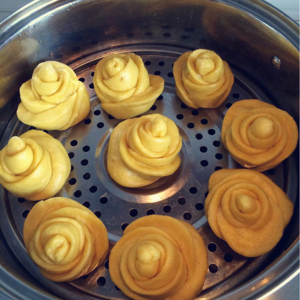 南瓜玫瑰花馒头