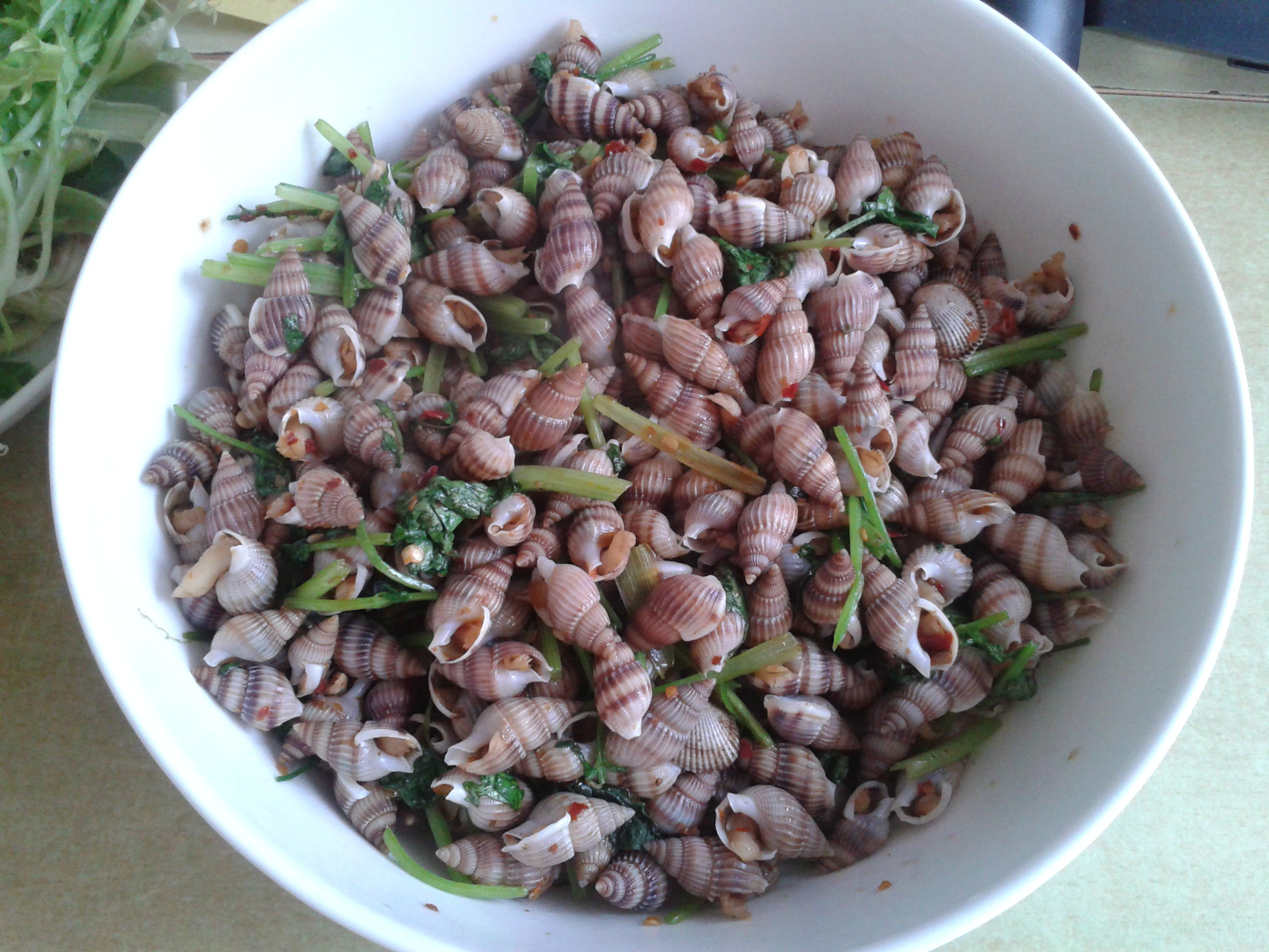 竹林ゼ听雨做的酱爆小海螺