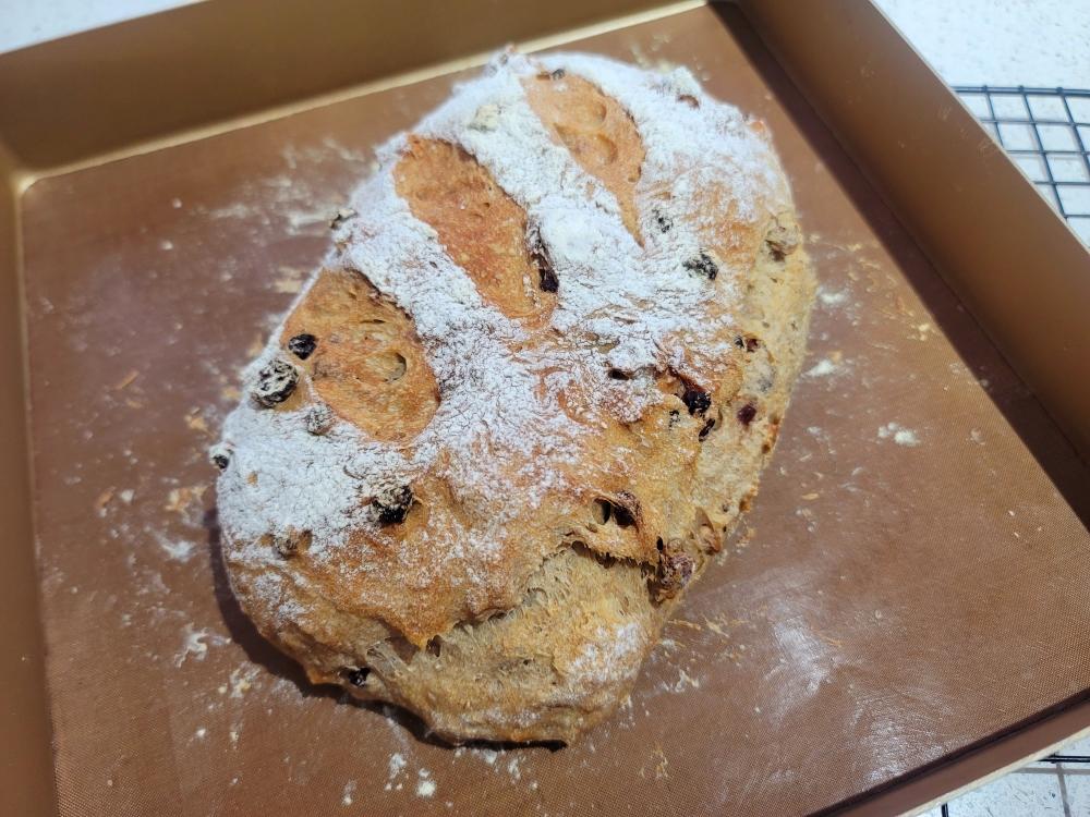 全麦坚果蔓越莓欧包~隔夜发酵