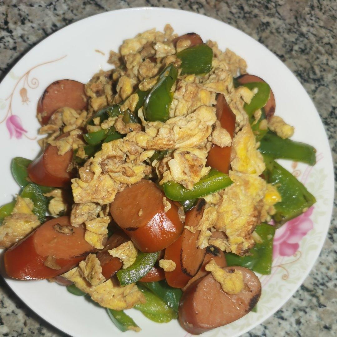 青椒火腿炒鸡蛋