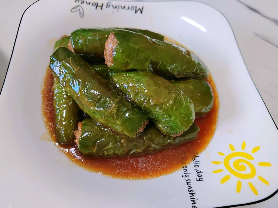 肉酿虎皮青椒