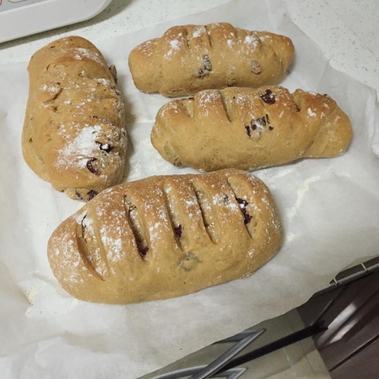 蔓越莓全麦黑糖面包