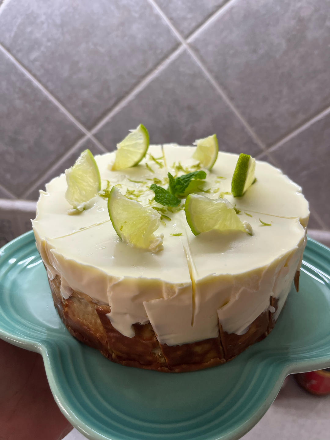 青柠伯爵红茶巴斯克芝士蛋糕！双重体验！