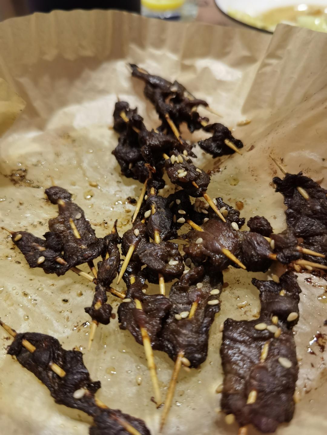 空气炸锅版孜然牙签肉