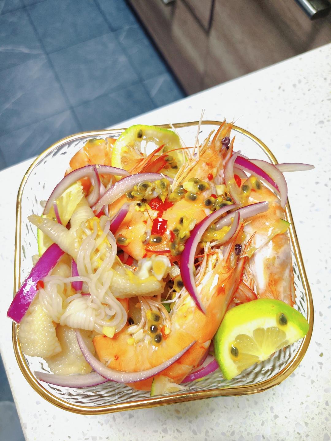 酸辣柠檬北极甜虾🍋