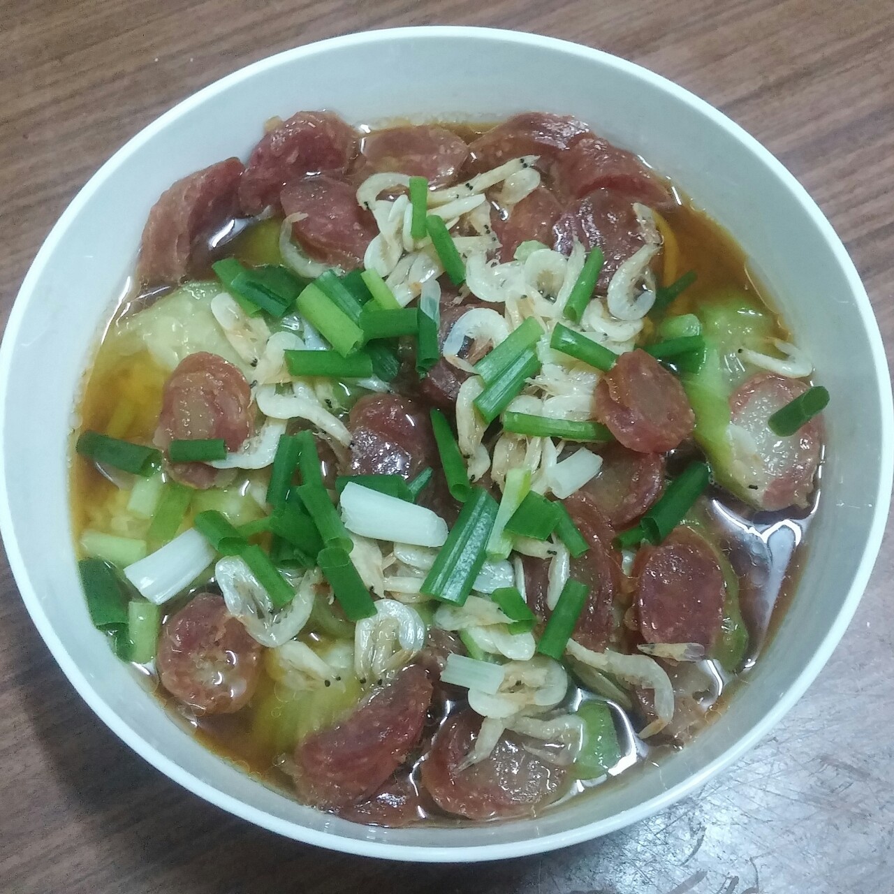 【丝瓜蒸香肠】鲜嫩美味傻瓜菜