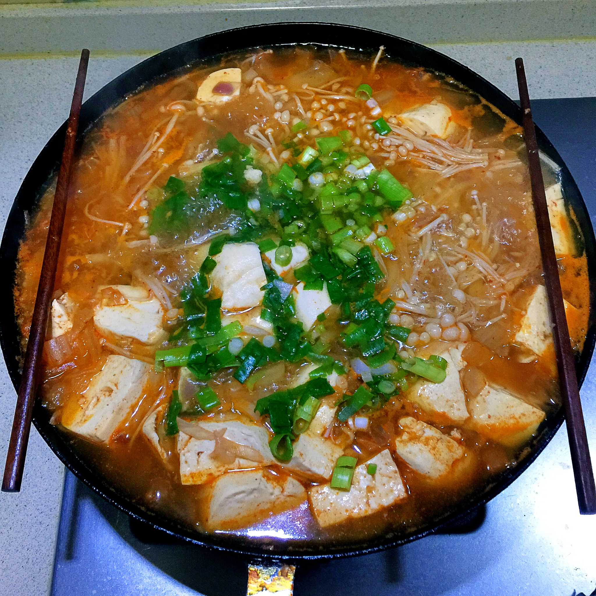 lingxik做的韩式豆腐锅koreantofuhotpot