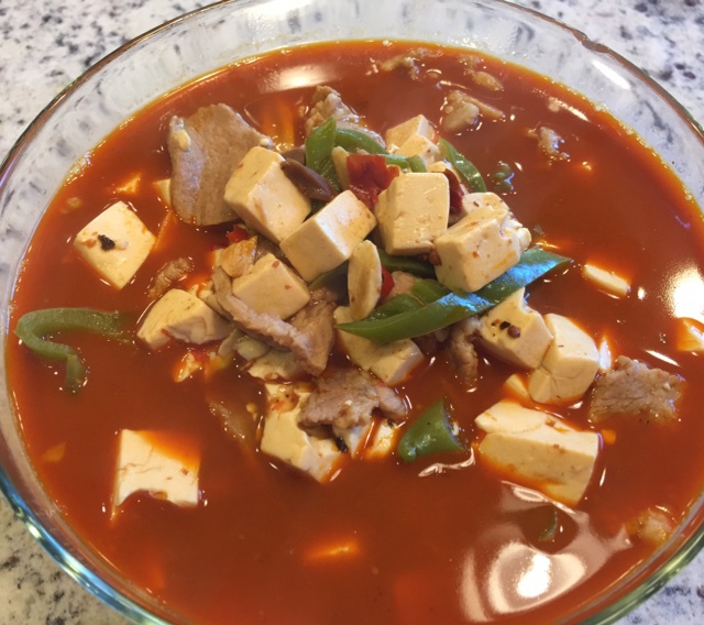 香辣豆腐肉片