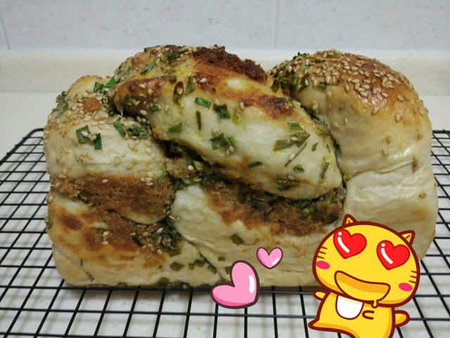 香葱肉松手撕吐司
