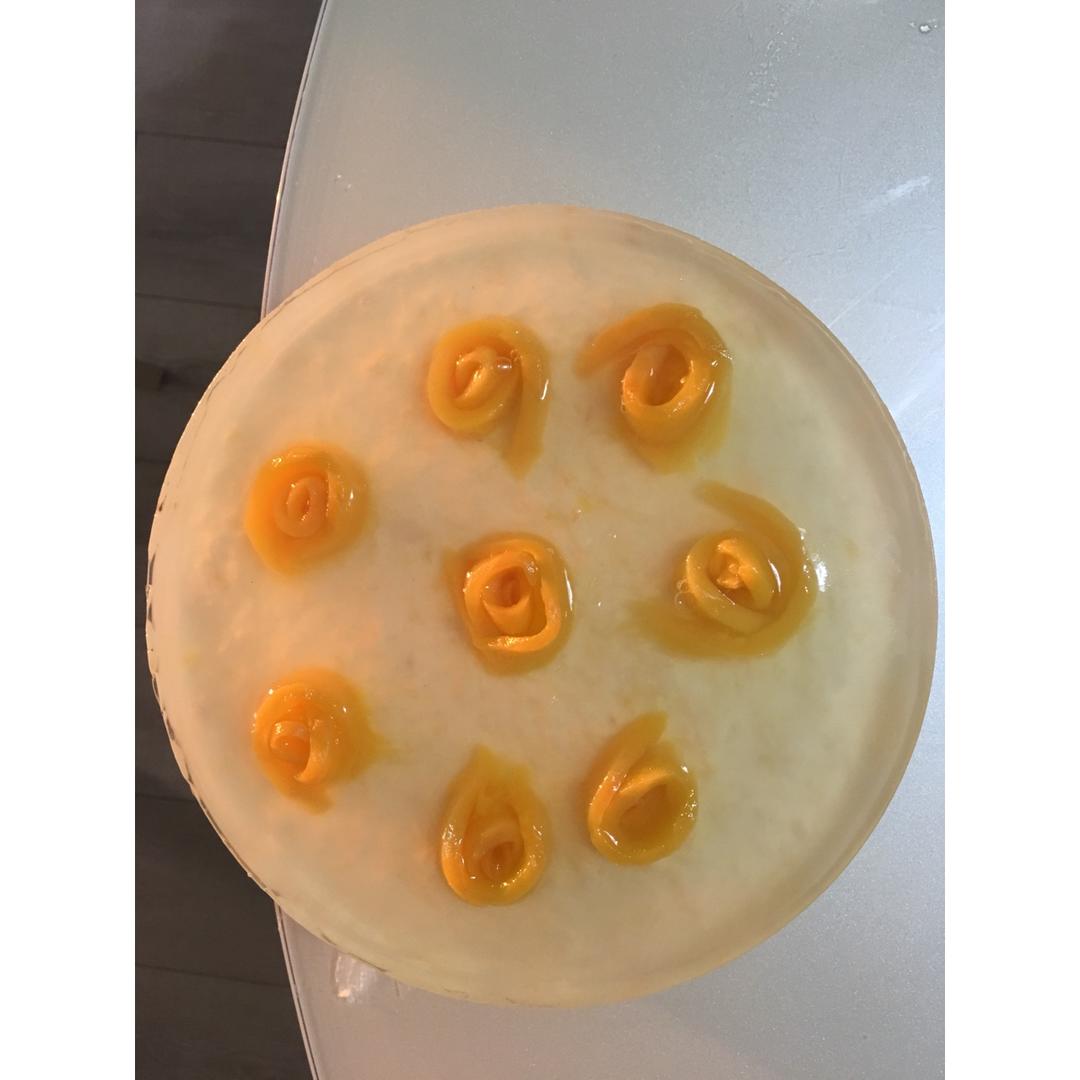 玫瑰花芒果慕斯蛋糕
