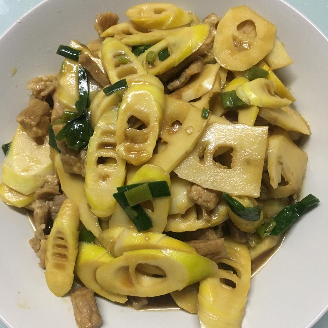 肉香笋鲜的春笋炒五花肉