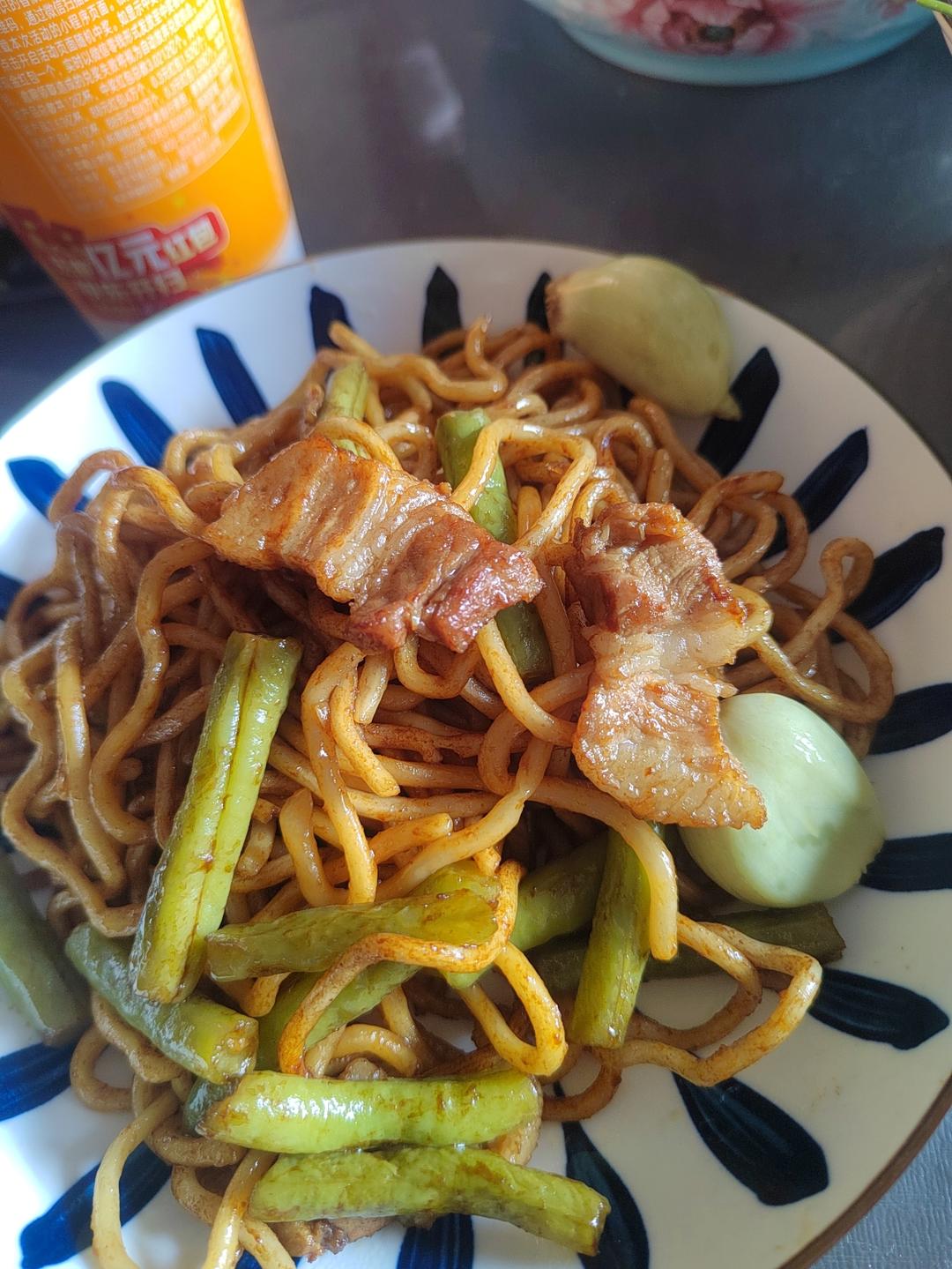 地道老北京扁豆焖面 豆角焖面 太好吃小心吃撑哦