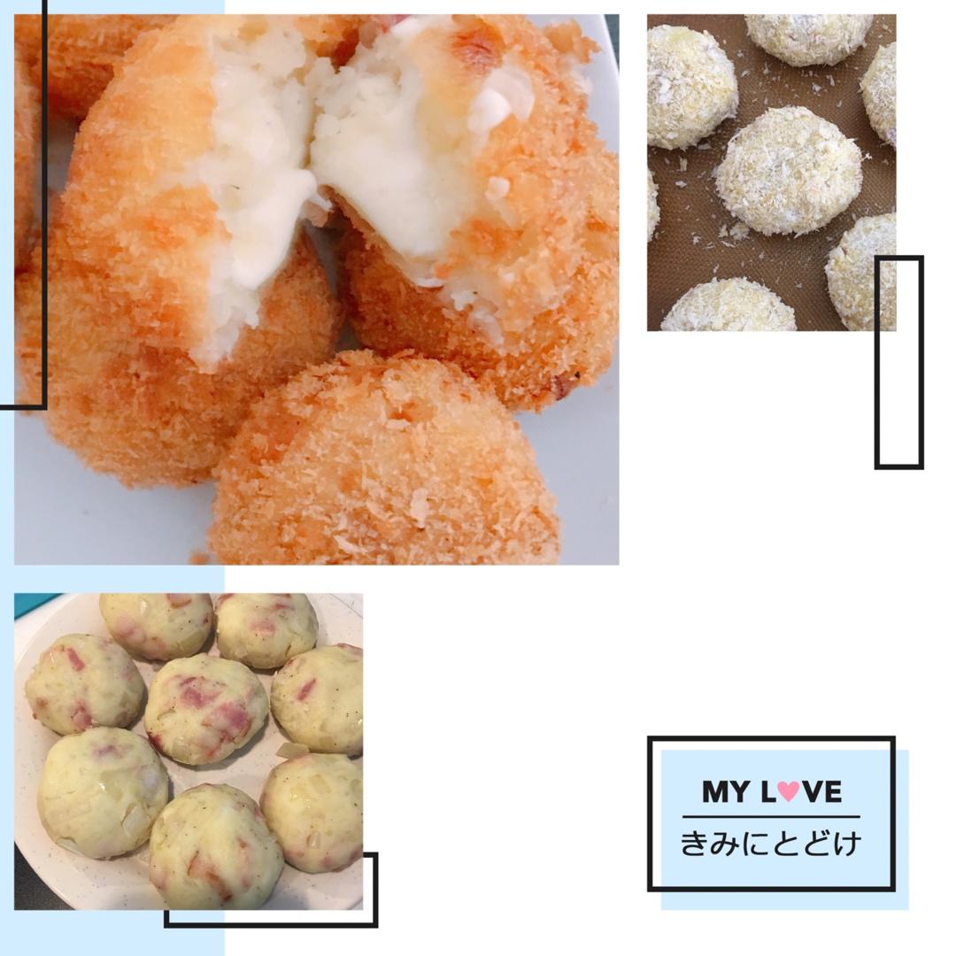 爆浆芝士可乐饼