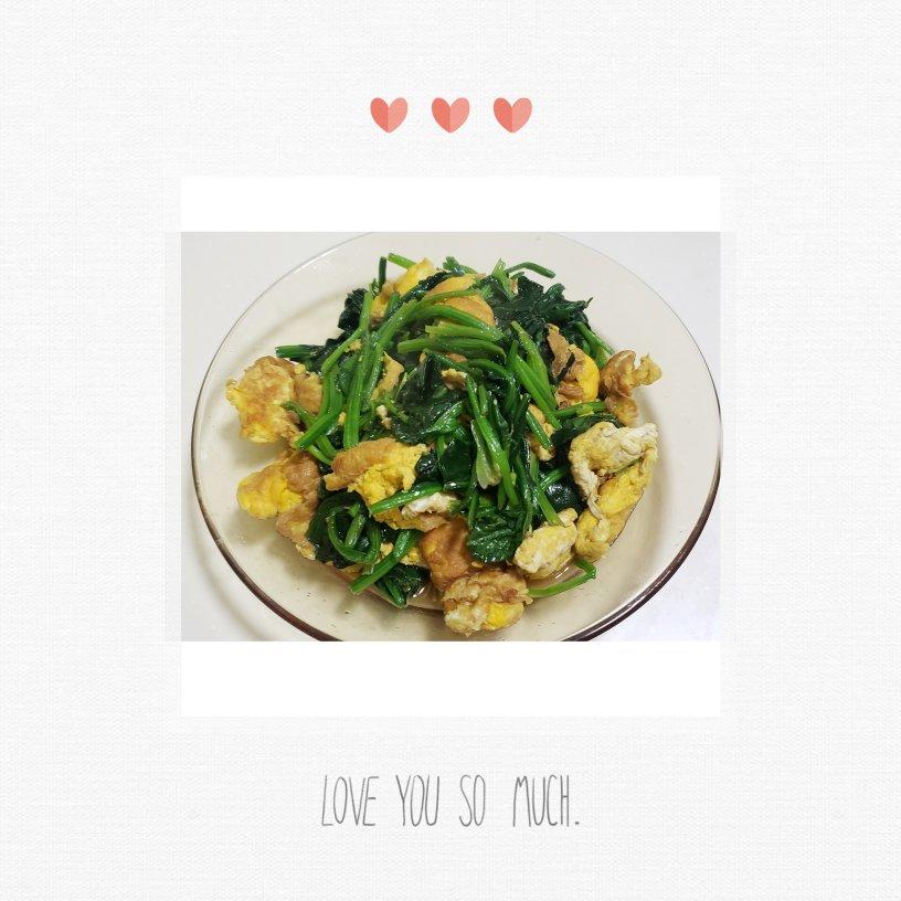 虾皮菠菜炒鸡蛋