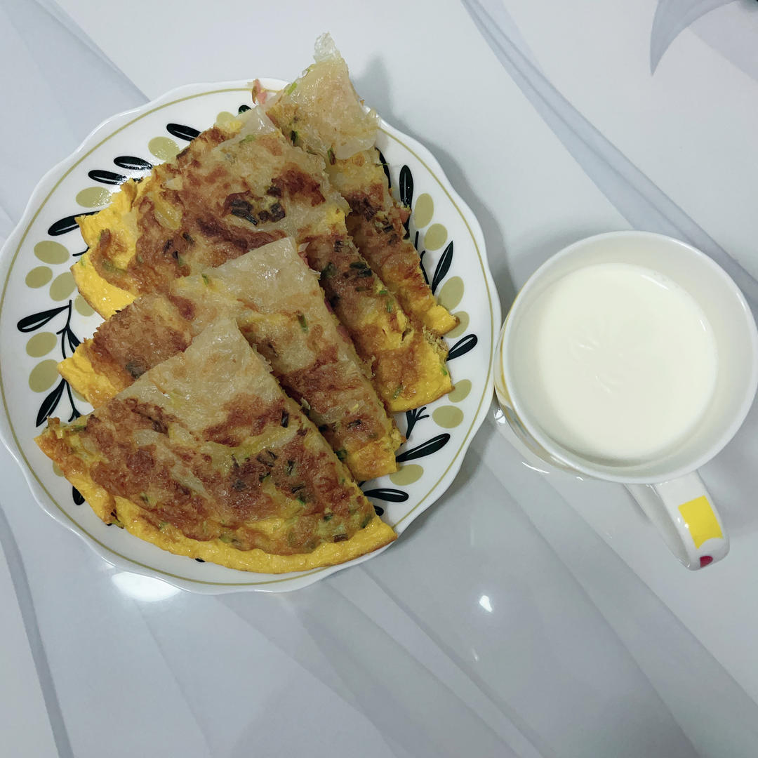 10分钟早餐‼️香葱火腿手抓饼✅酥脆掉渣