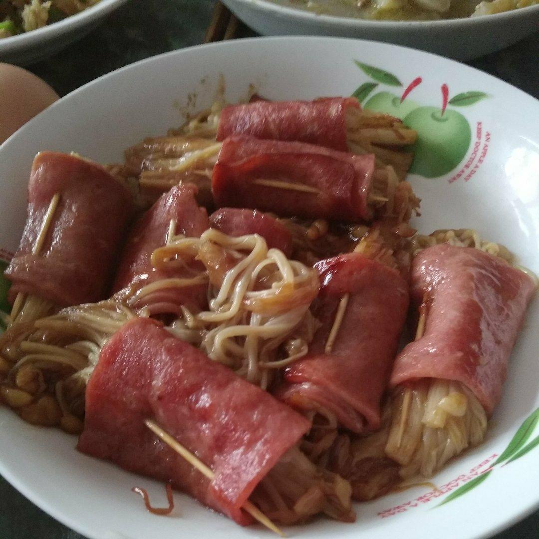 金针菇培根卷