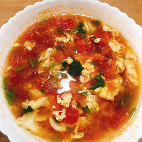 西红柿鸡蛋汤（无油无酱版）