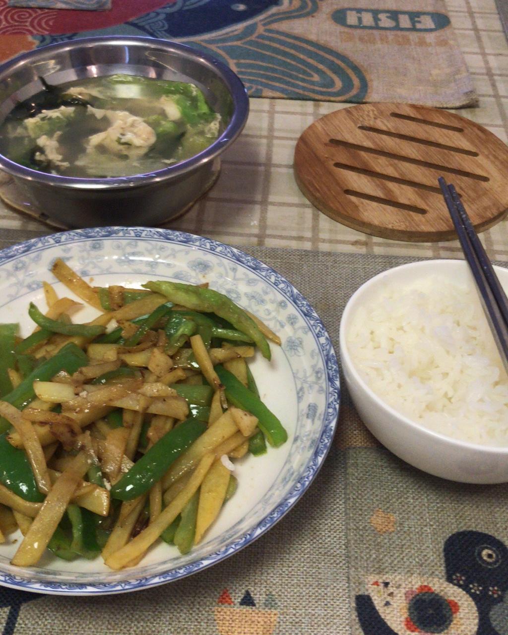 老干妈青椒土豆丝