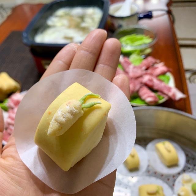 超萌胡萝卜刀切小馒头