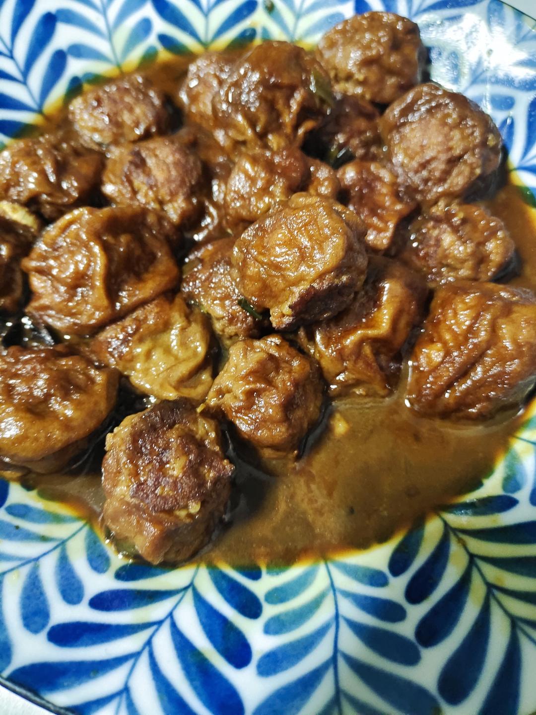 红烧油面筋塞肉