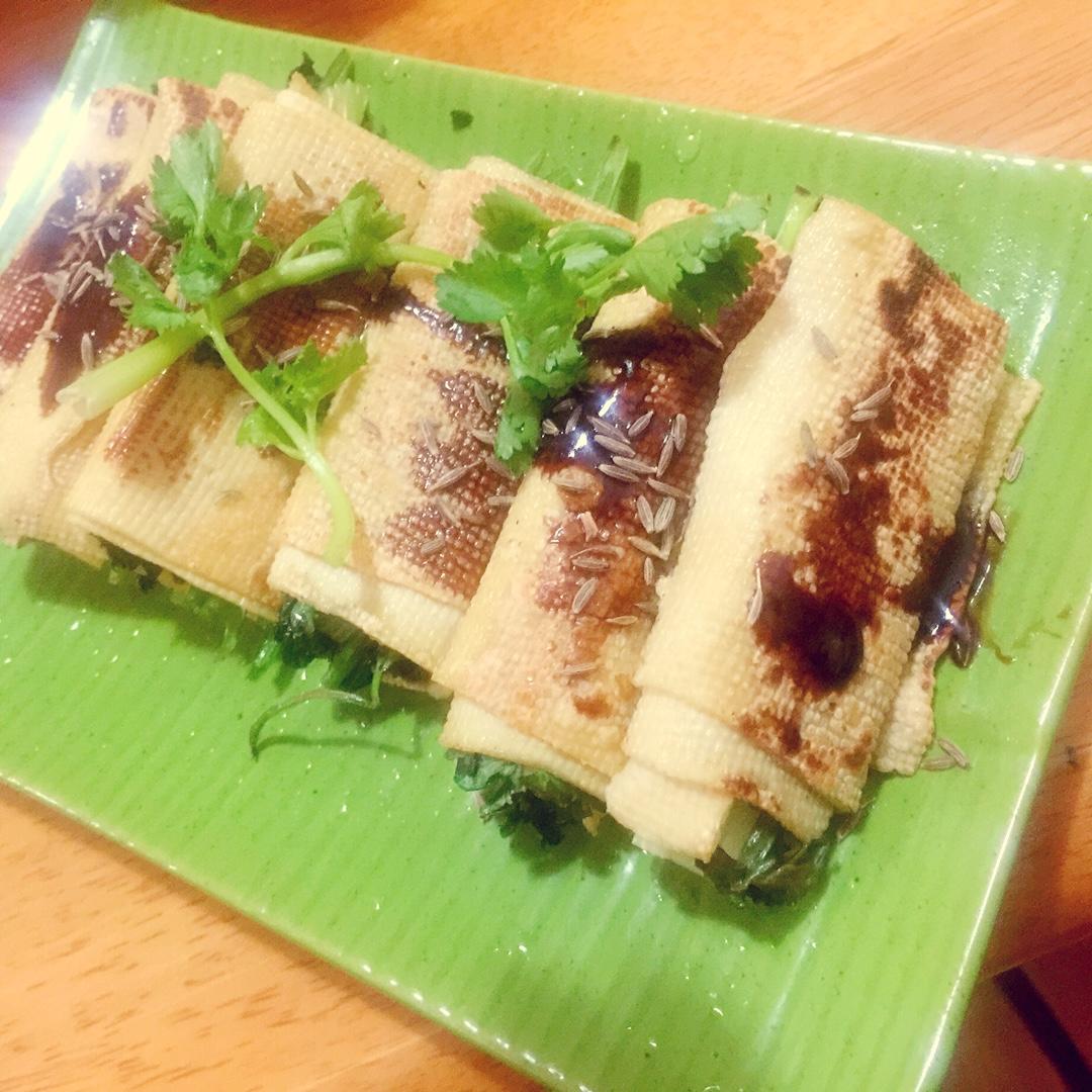 香菜豆干卷