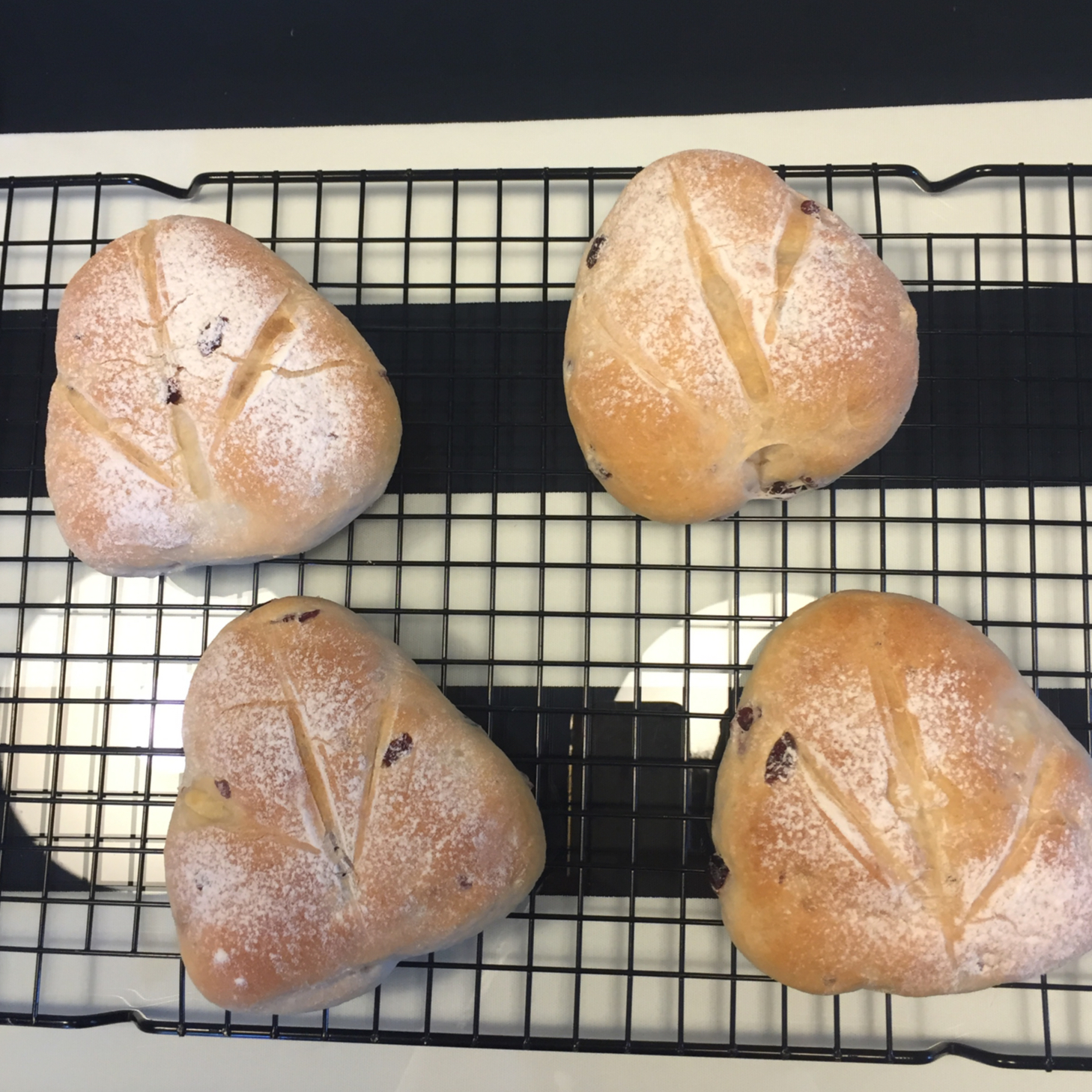 全麦蔓越莓乳酪软欧（附法国老面配方）