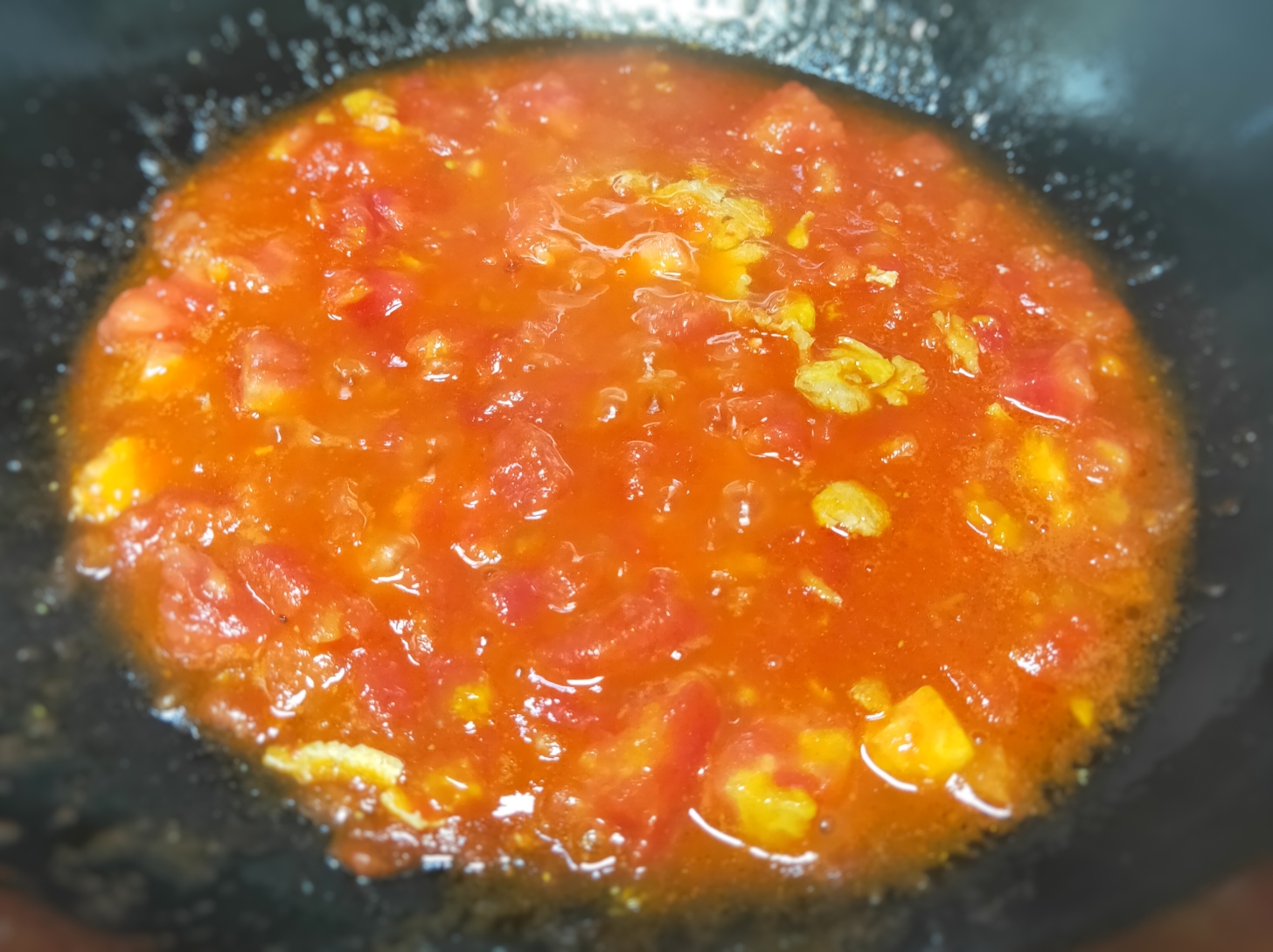 番茄鸡蛋面片汤的做法 步骤3
