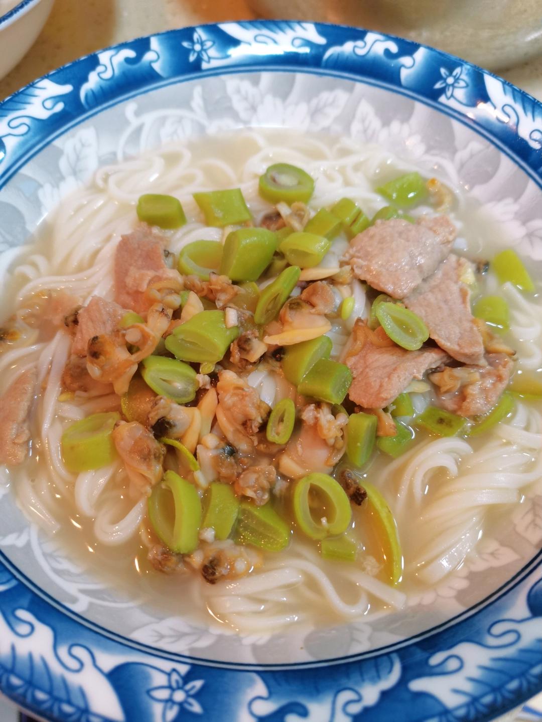 大连特色 --芸豆蚬子面