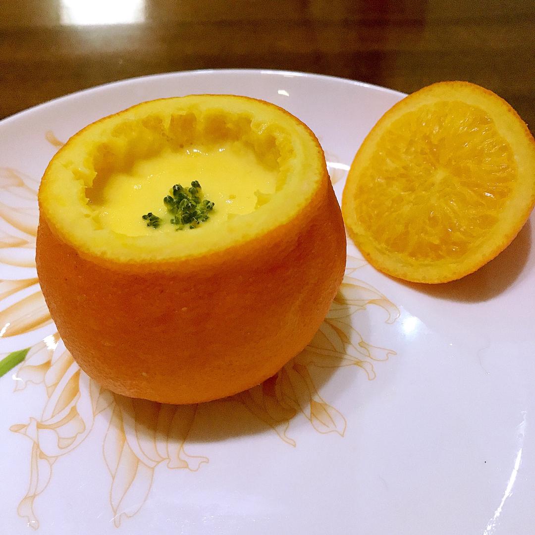 彦儿贝贝做的哆咪辅食之香橙蒸蛋_6个月宝宝辅食