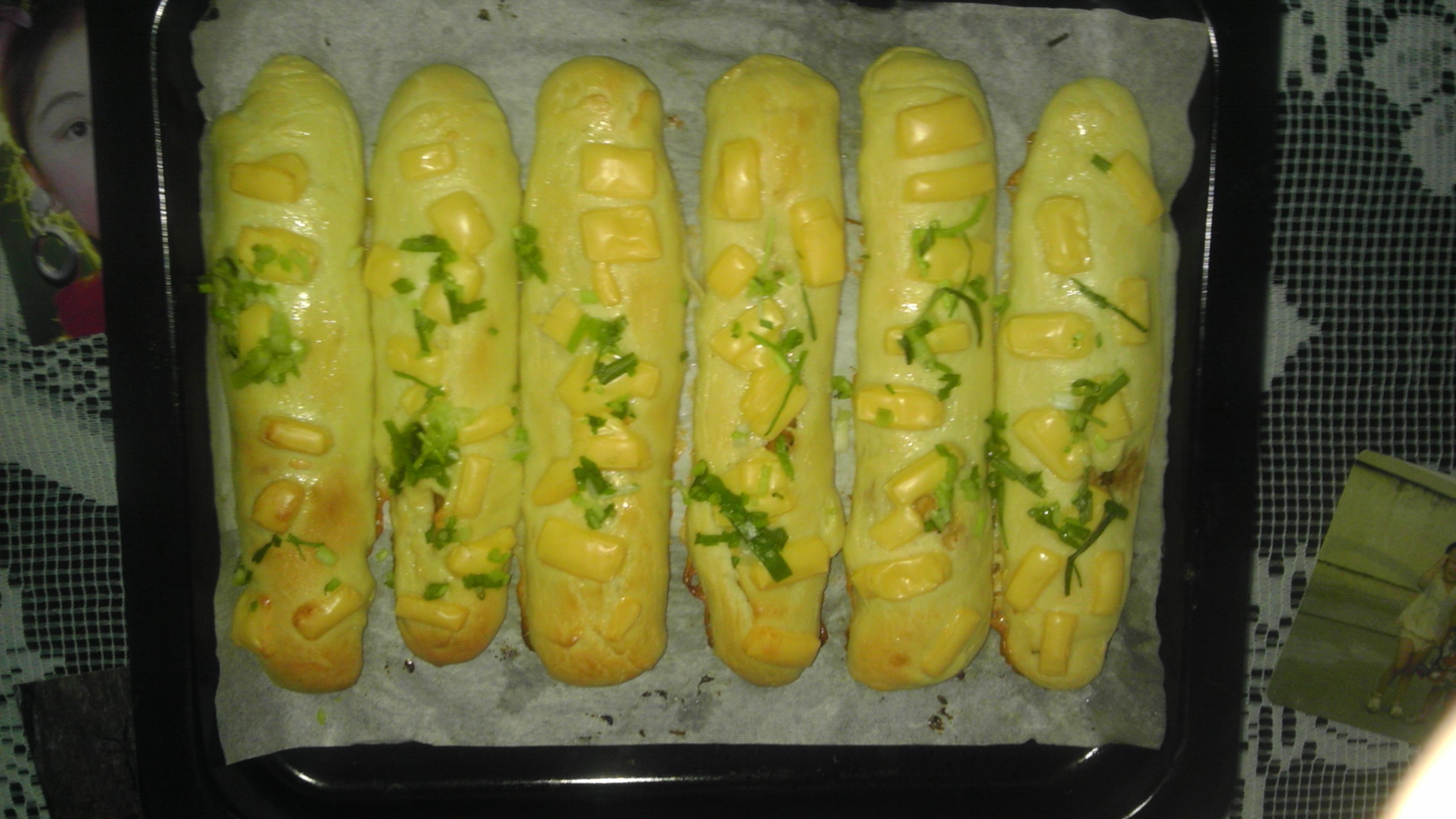 香葱芝士面包条