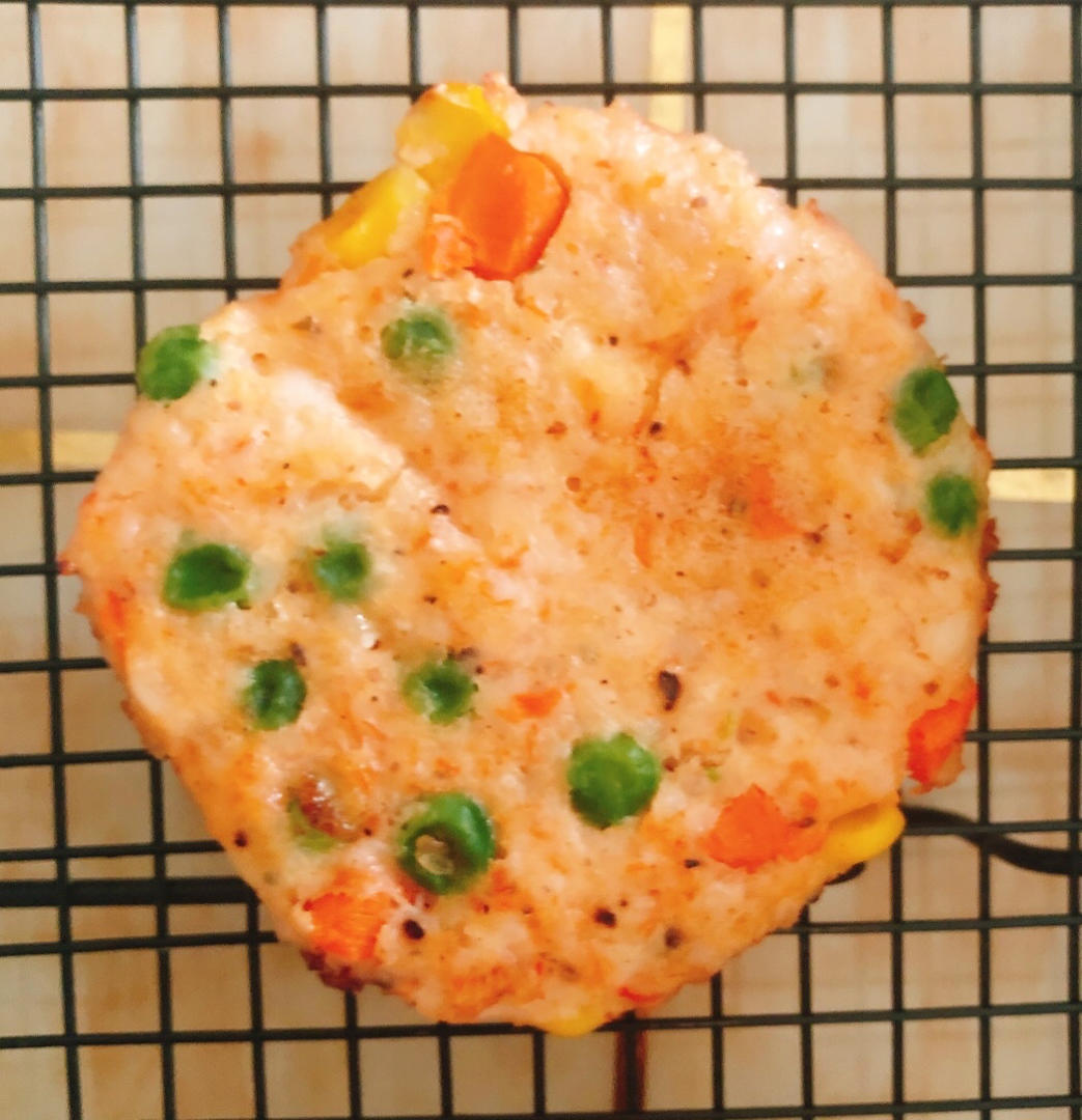 杂蔬鲜虾饼