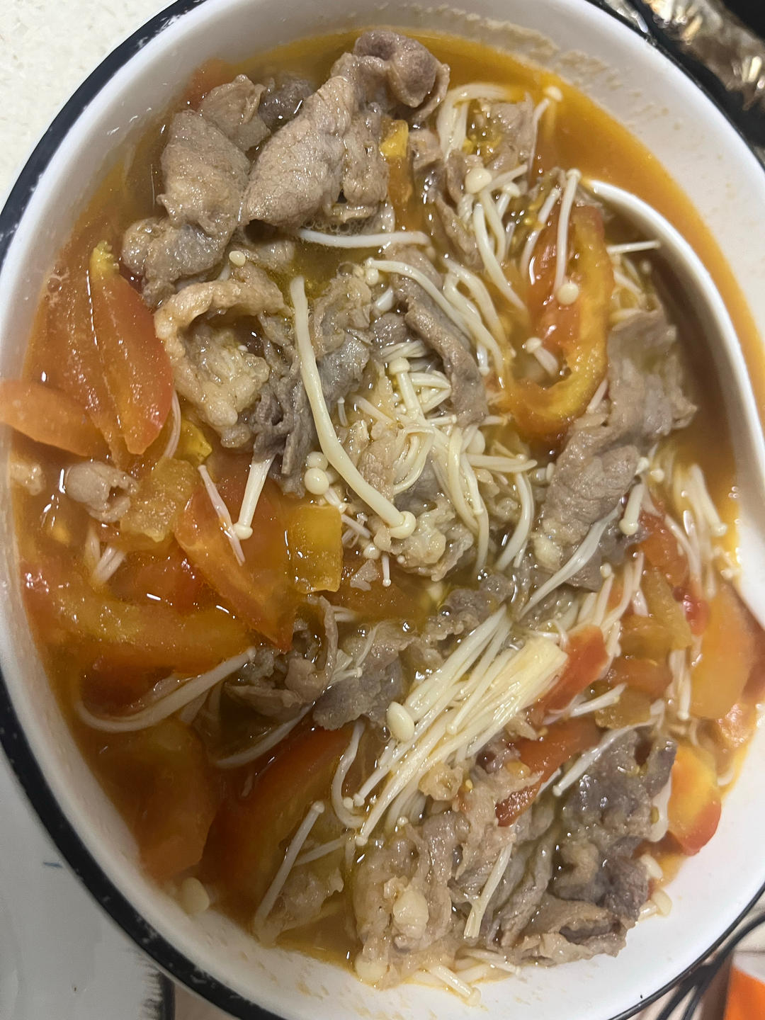 无敌下饭的番茄金针菇肥牛‼️做法简单0失败