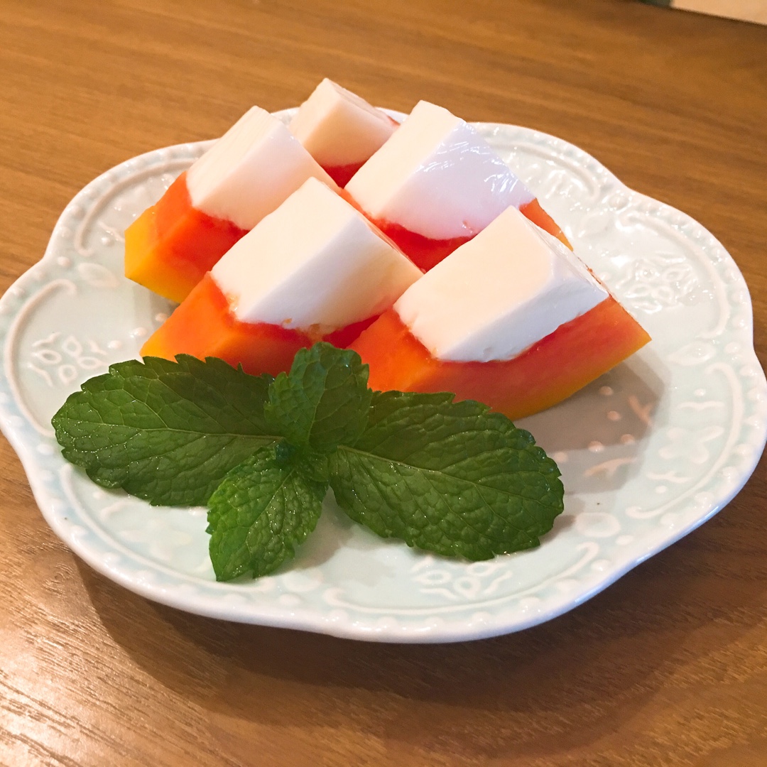 zoe023做的木瓜椰奶冻