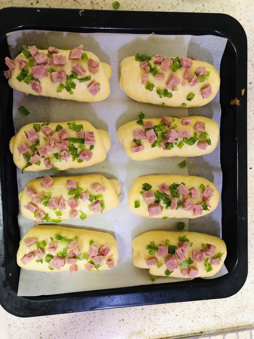 香葱火腿肉松面包
