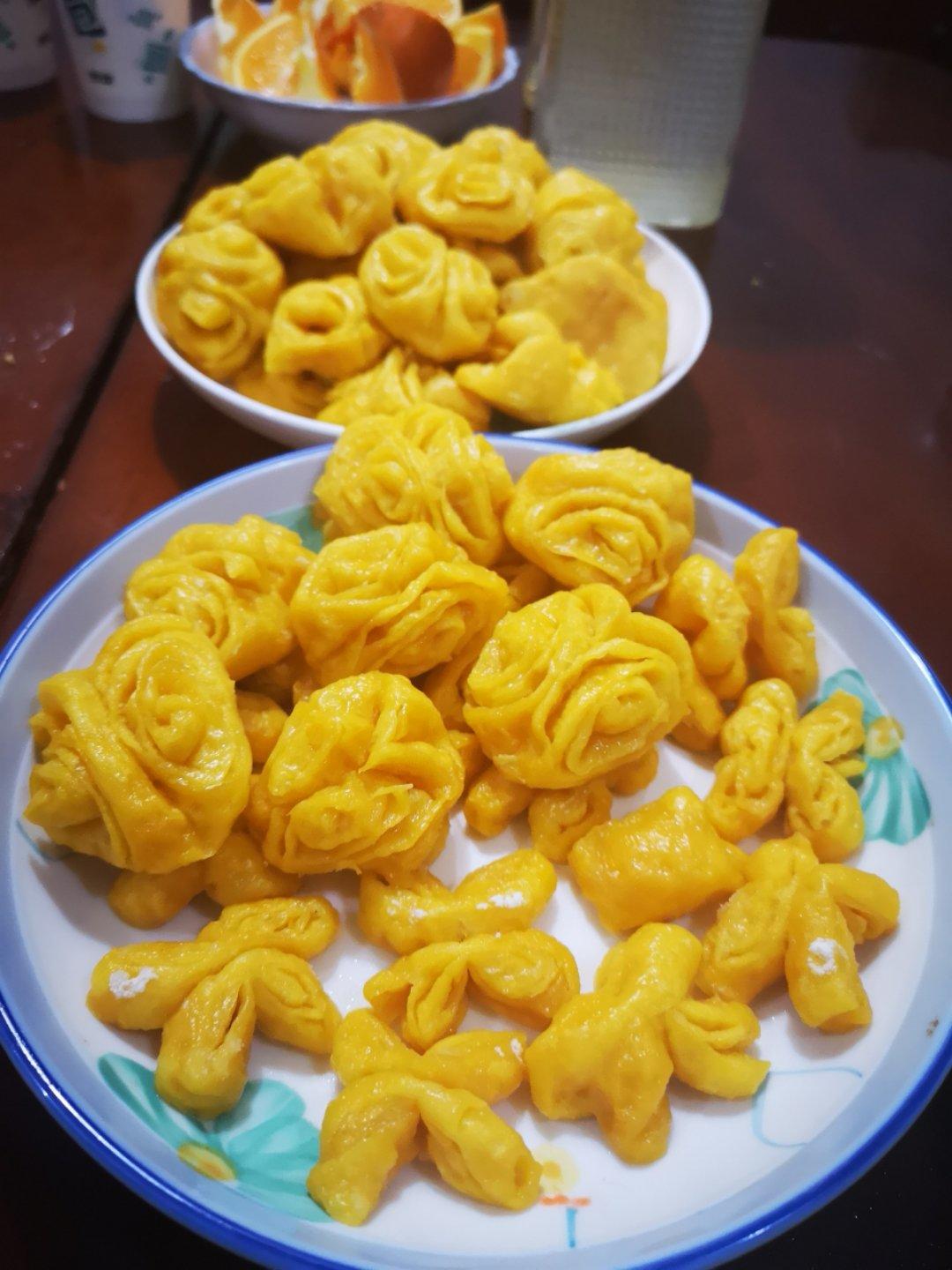 南瓜花卷馒头