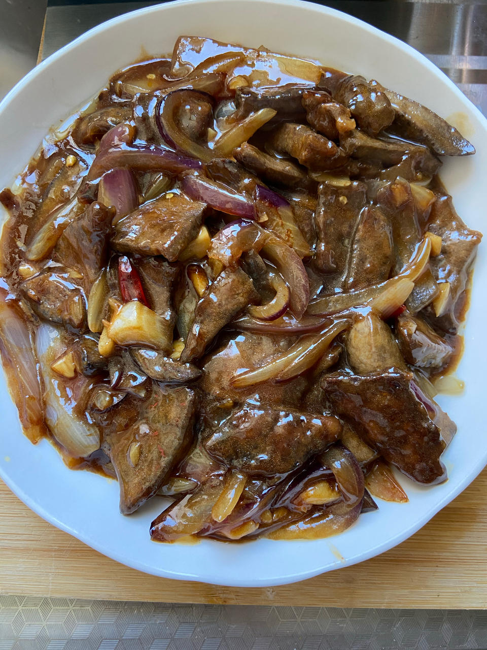 软嫩不腥的爆炒猪肝