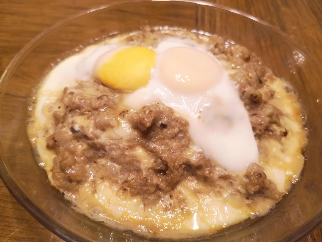 简单又好吃的肉饼蒸蛋