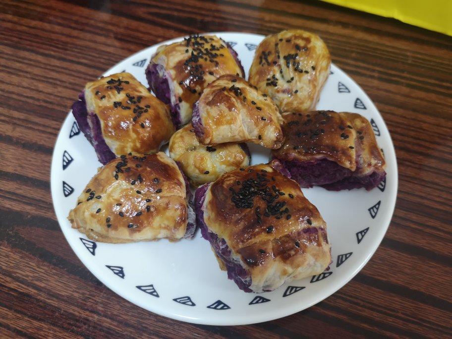 无需揉面❗️巨简单❗️酥到掉渣渣的紫薯酥饼