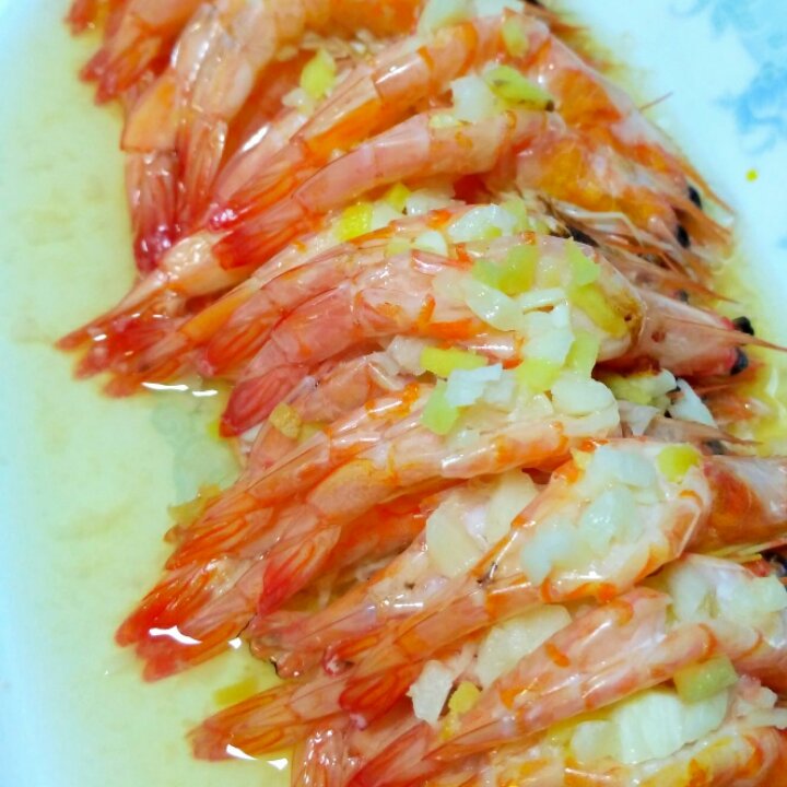 葱姜蒜蓉蒸开背大虾