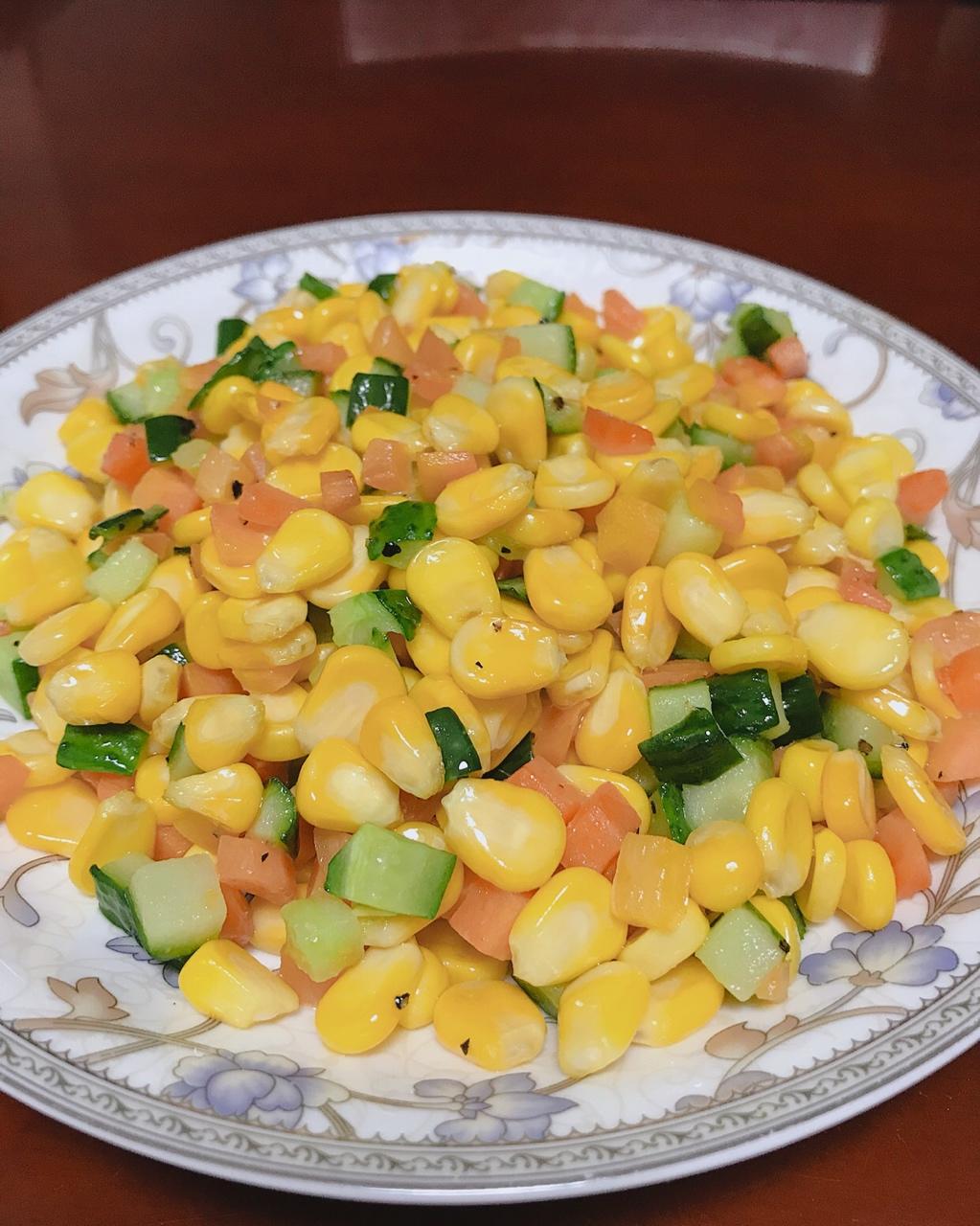 胡萝卜玉米炒黄瓜