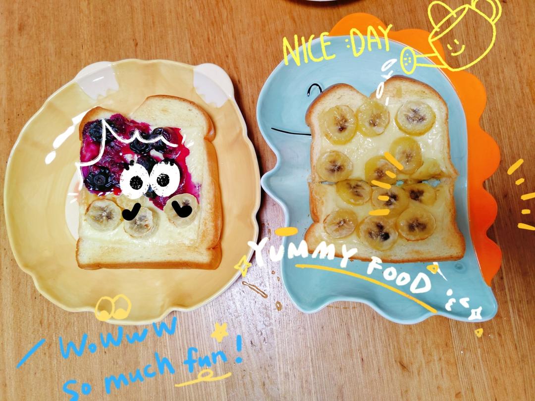 空气炸锅半成品天花板2：香蕉芝士吐司