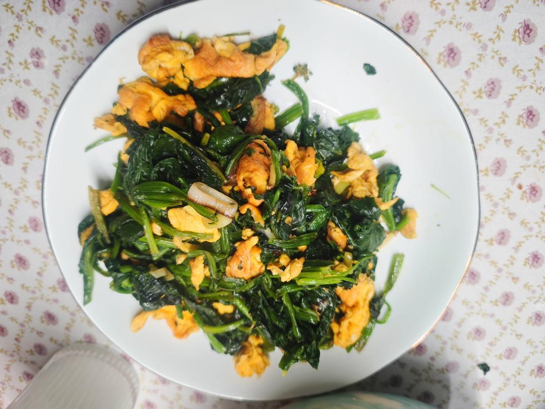 菠菜炒鸡蛋