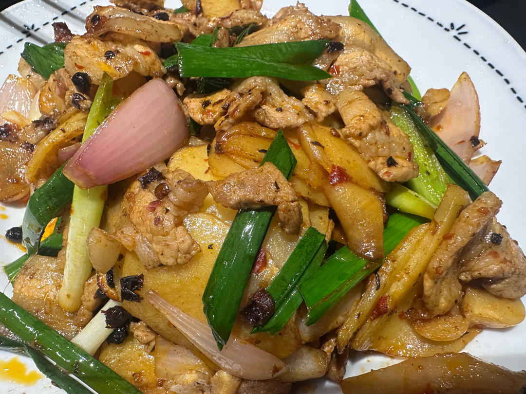土豆盐煎肉