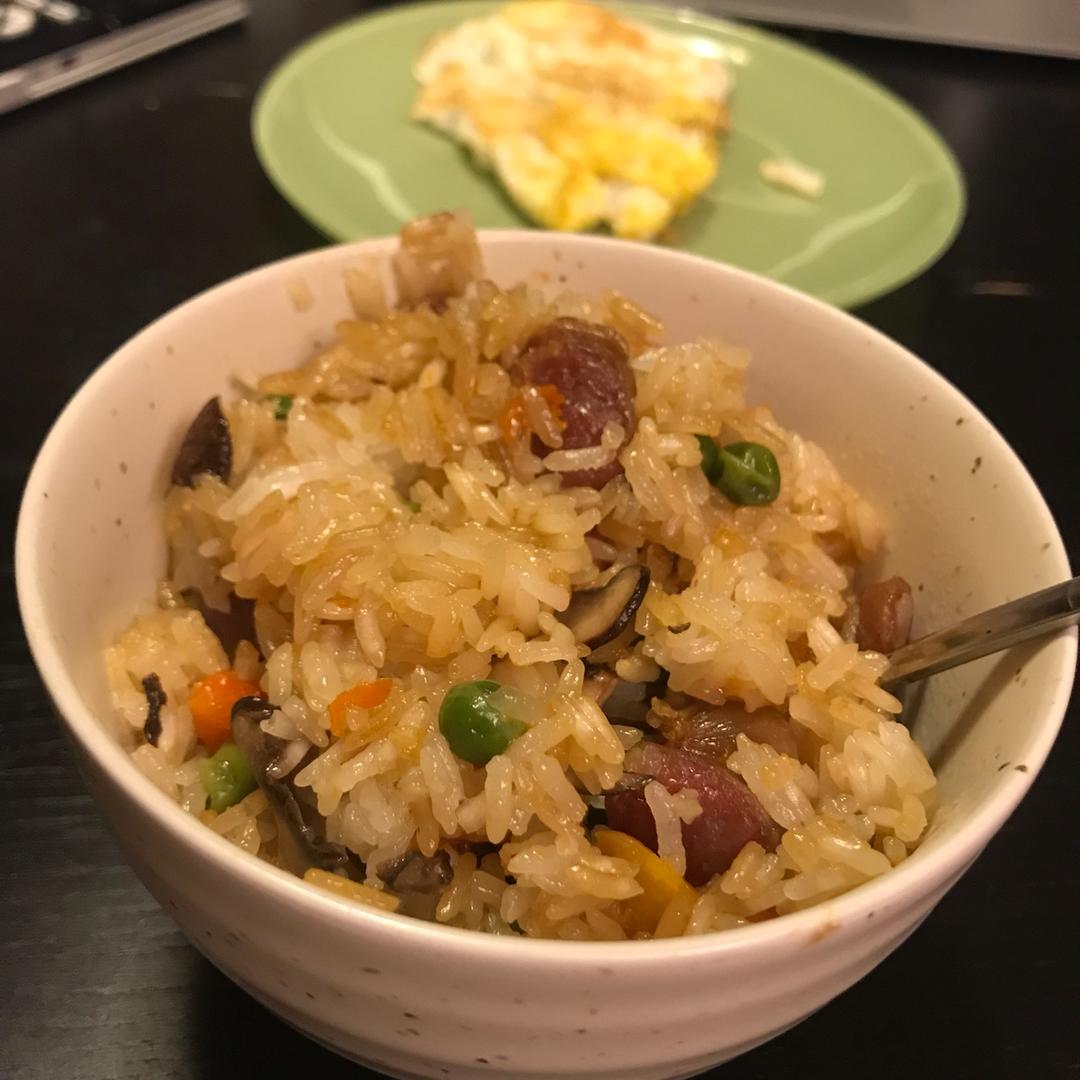 香菇腊味饭--电饭煲版