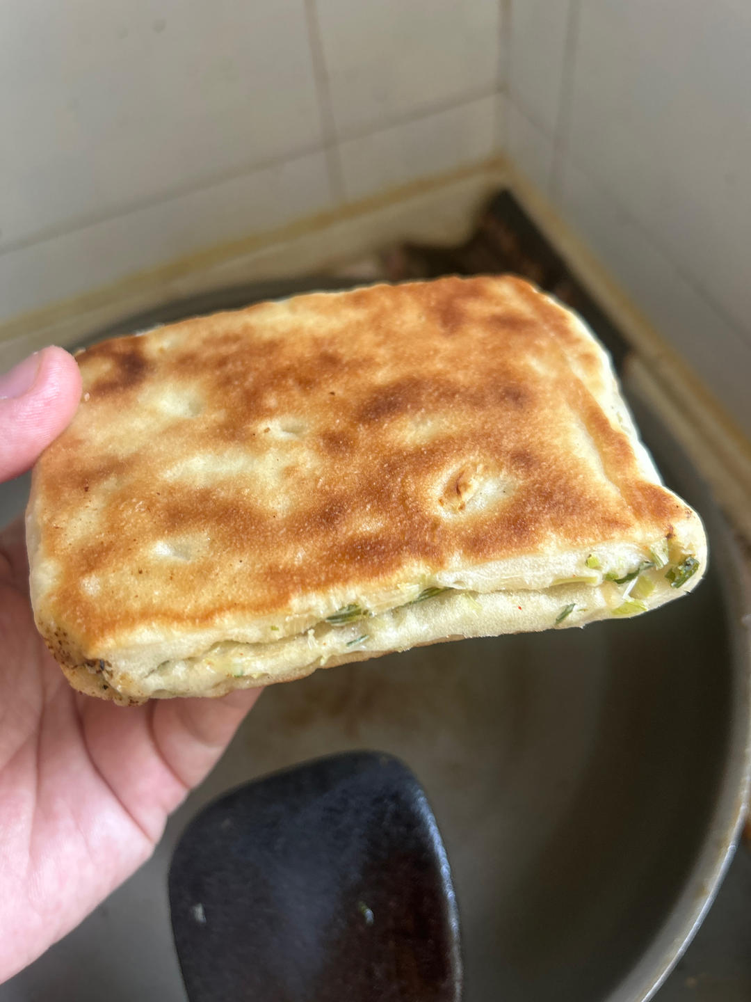 葱花火腿饼