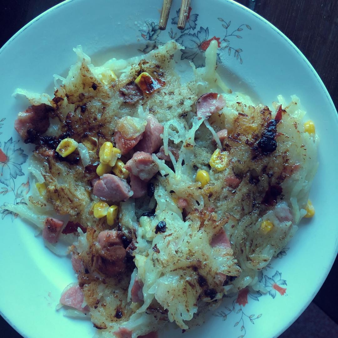 吃到嗨的土豆丝饼