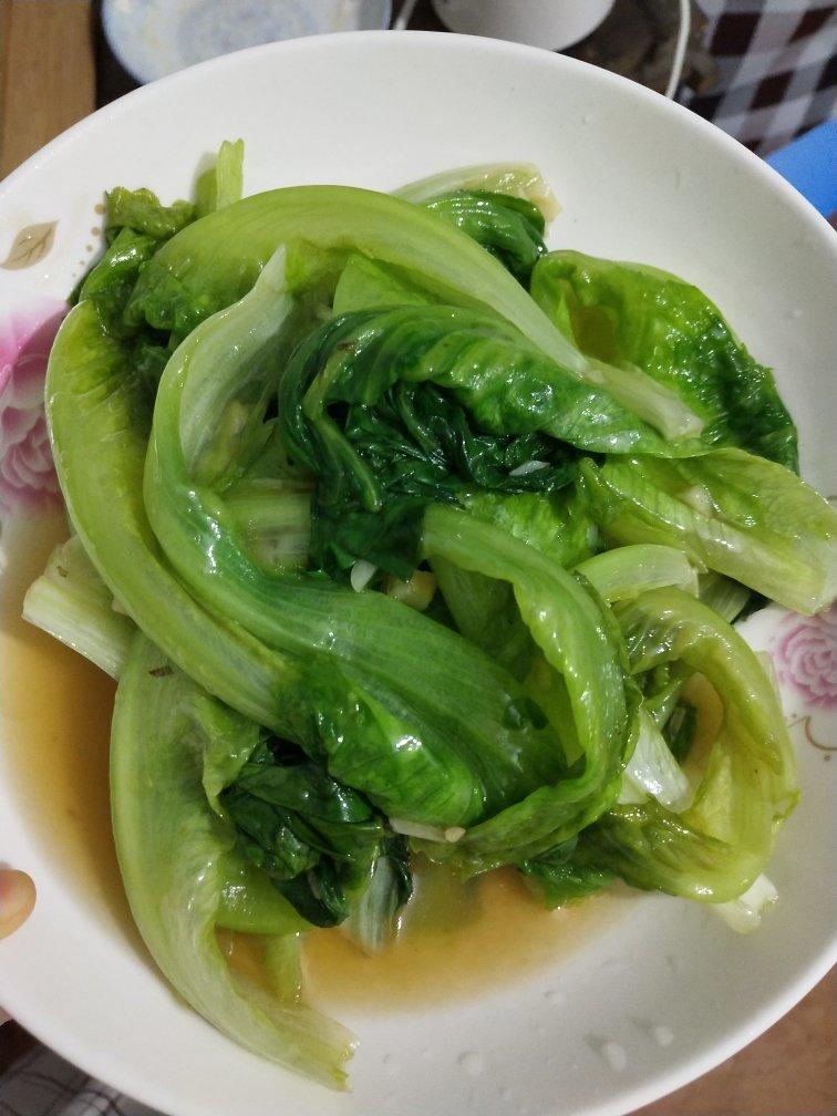 女汉纸jy做的蒜蓉炒生菜