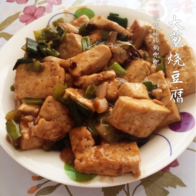 大葱烧豆腐 Spring Onion with Tofu