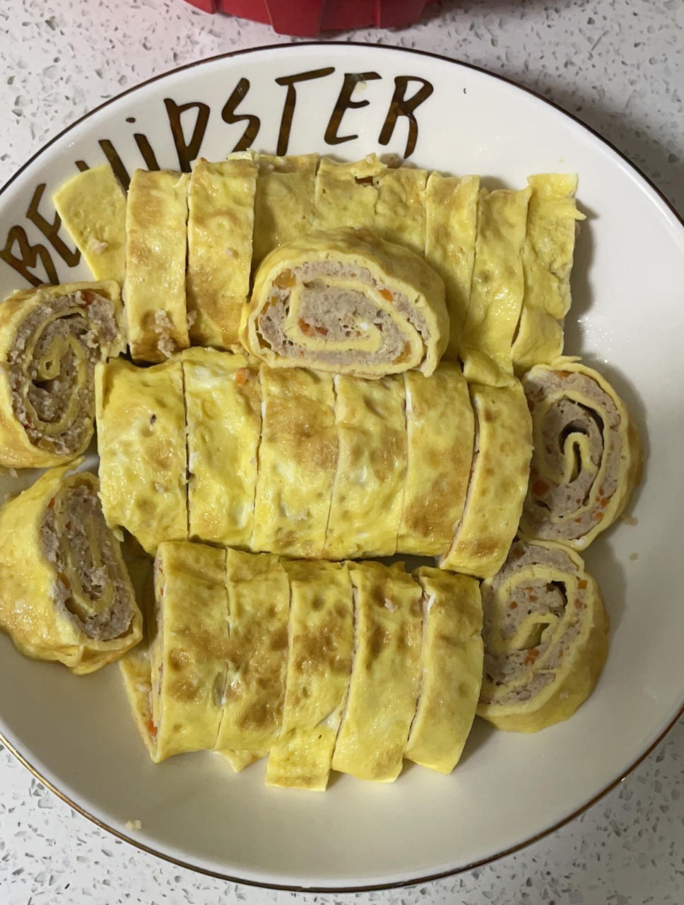 宝宝蛋皮肉卷  儿童肉蛋卷 婴幼儿鸡蛋肉卷《一岁以上宝宝辅食》卷尖 蒸鸡蛋皮卷肉午餐肉