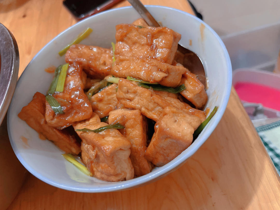 葱烧豆腐